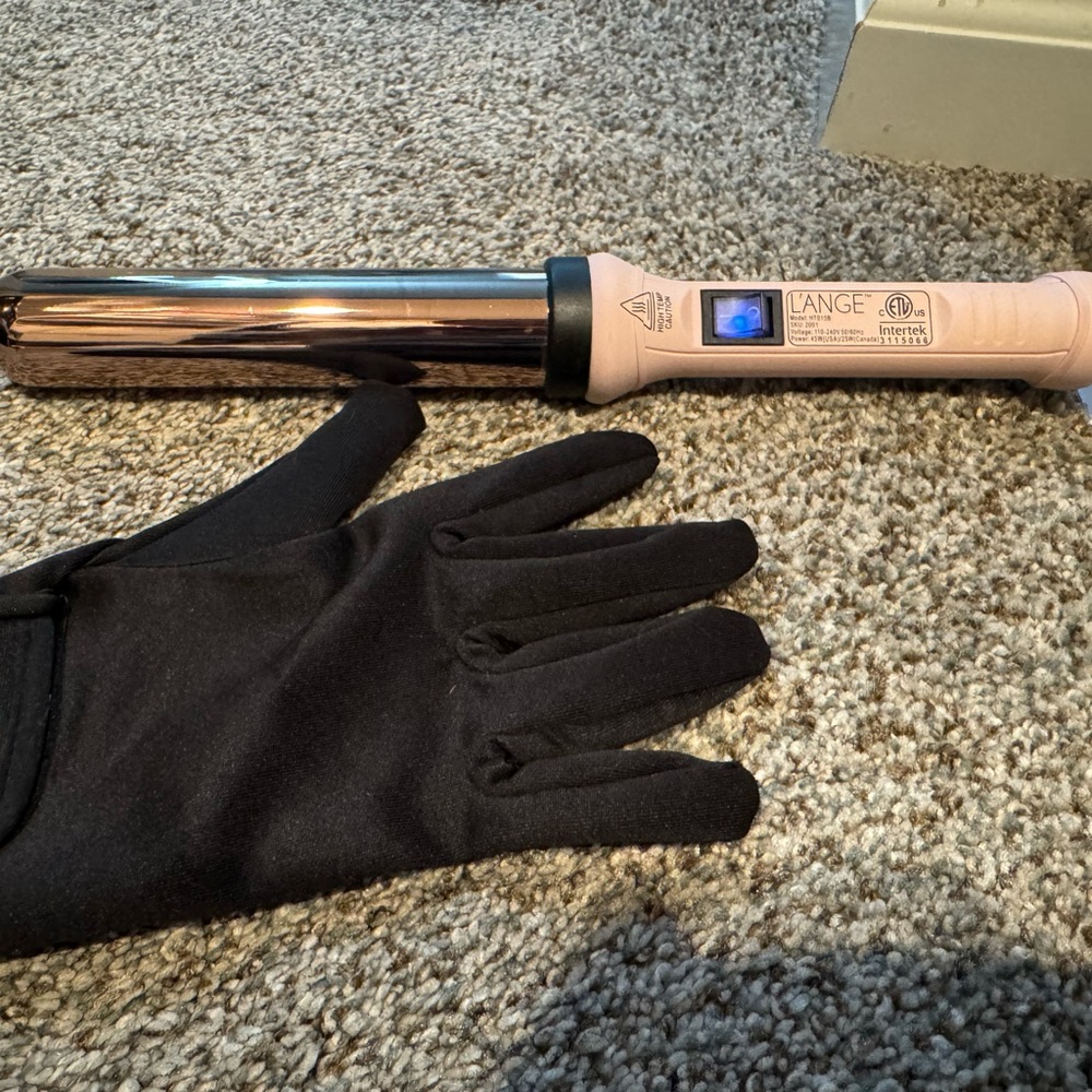 L'ange Titanium Hair Curling Wand with Glove